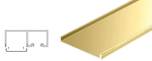 C.R. Laurence CRL Polished Brass Snap-In Filler Strip for Sliding Door Pocket - 10 Ft. Long | SDTTF1PB
