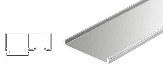 C.R. Laurence CRL Polished Stainless Snap-In Filler Strip for Sliding Door Pocket - 10 Ft. Long | SDTTF1PS