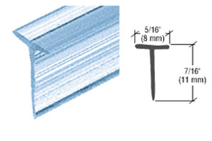 C.R. Laurence CRL Translucent Shower Door Vinyl &quot;T&quot; Seal and Sweep for 7/16&quot; Maximum Gap - 31 in long | SDTW2