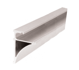 C.R. Laurence CRL 96&quot; Brite Anodized Aluminum Shelving Extrusion for 1/4&quot; Glass | SE1496BA
