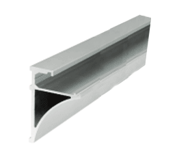 C.R. Laurence CRL 95&quot; Brushed Nickel Aluminum Shelving Extrusion for 1/4&quot; Glass | SE1496BN