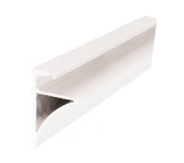 C.R. Laurence CRL 96&quot; White Aluminum Shelving Extrusion for 1/4&quot; Glass | SE1496W