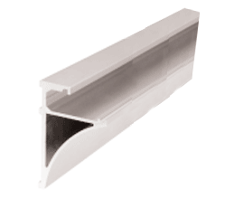 C.R. Laurence CRL 96&quot; Brite Anodized Aluminum Shelving Extrusion for 3/8&quot; Glass | SE3896BA