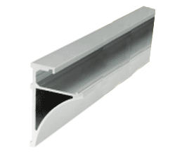 C.R. Laurence CRL 96&quot; Brushed Nickel Aluminum Shelving Extrusion for 3/8&quot; Glass | SE3896BN