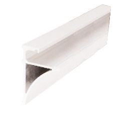 C.R. Laurence CRL 96&quot; White Aluminum Shelving Extrusion for 3/8&quot; Glass | SE3896W