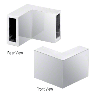 CRL Polished Stainless Steel 90 Degree Door Connector Bracket for Serenity Sliding Doors | SERC2PS | SERC2PS