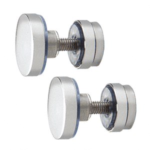 CRL Polished Stainless Fixed Panel Track Fittings for the Serenity Series Sliding Door System | SERFP2PS | SERFP2PS