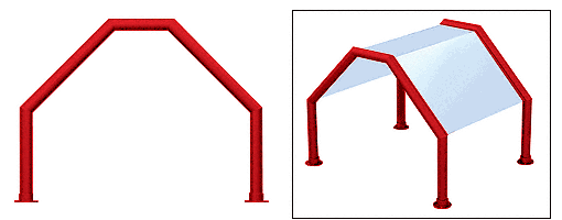 C.R. Laurence CRL Elegant 110 Series Sneeze Guard - 2&quot; Powder Painted Tubing, Glass On Top and Slants Only  | SG0110PT