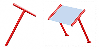C.R. Laurence CRL Elegant 167 Series Sneeze Guard - 2&quot; Powder Painted Tubing, Glass On Slant Only  | SG0167PT