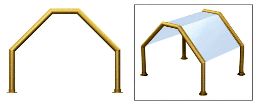 C.R. Laurence CRL Elegant 110 Series Sneeze Guard - 1-1/2&quot; Polished Brass Tubing, Glass On Top and Slants Only  | SG5110PB