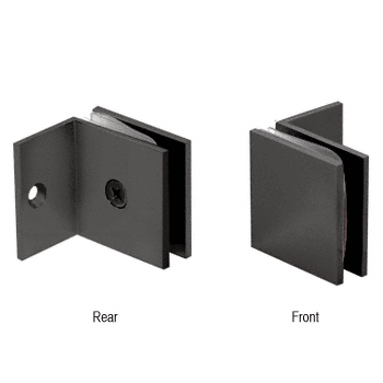 C.R. Laurence CRL Black Fixed Panel Square Clamp With Small Leg | SGC037BL