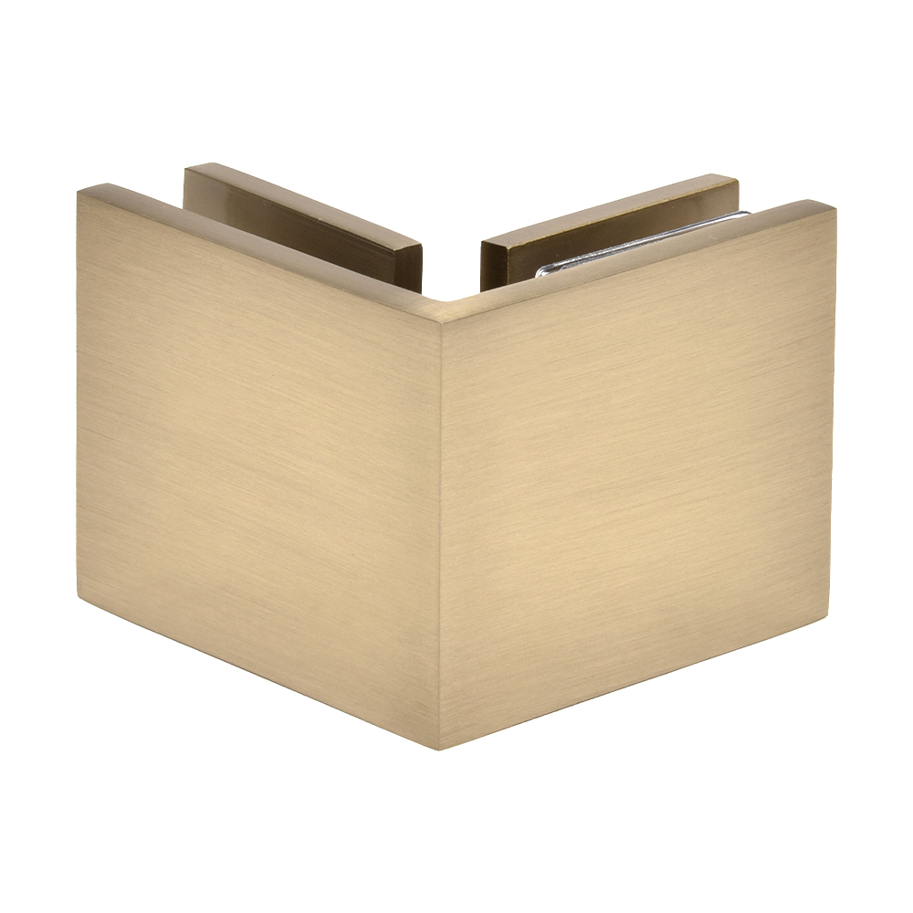 CRL Brushed Bronze Square Style 90 Degree Glass-to-Glass Clamp | SGC90BBRZ