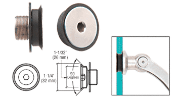C.R. Laurence CRL Brushed Stainless Flush Mount Cap Assembly | SGF32CS