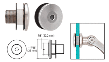 C.R. Laurence CRL Brushed Stainless Surface Mount Cap Assembly | SGF36CAP