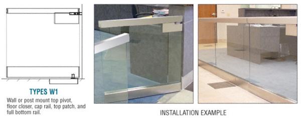 C.R. Laurence CRL Brushed Stainless W1 Series Gate Wide Rail With 2&quot; Square Cap | SGW1BS20SWC