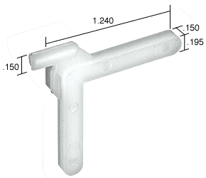 C.R. Laurence CRL Swivel Key - 1.24&quot; Leg; .15&quot; Width - Package | SK205K