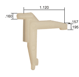 C.R. Laurence CRL Swivel Key - 1.12&quot; Leg; .157&quot; Width - Package | SK215K