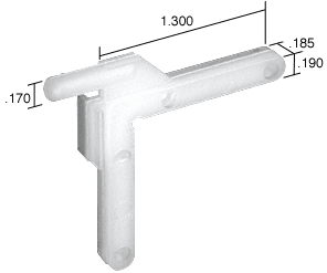 C.R. Laurence CRL Swivel Key - 1.30&quot; Leg; .185&quot; Width - Package | SK315K