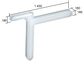 C.R. Laurence CRL Swivel Key - 1.43&quot; Leg; .18&quot; Width - Bulk 100 Pack | SK360B