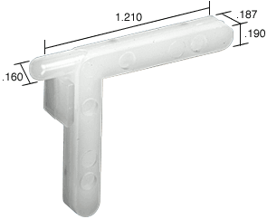 C.R. Laurence CRL Swivel Key - 1.21&quot; Leg; .187&quot; Width - Package | SK390K