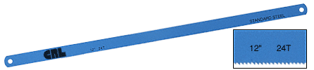 C.R. Laurence CRL 12&quot; Standard Alloy 24 Tooth Steel Hacksaw Blade - Package of 10 | SL1224