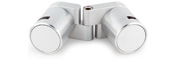 Standoff Fixed Hinge with Edge Grip &amp; Disc Cap- 1&quot; Diameter, Holds 1/8&quot; Thick Materials | GSOA1HE125