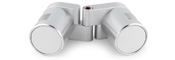 Standoff Fixed Hinge with Edge Grip &amp; Disc Cap- 1&quot; Diameter, Holds 3/8&quot; Thick Materials | GSOA1HE375