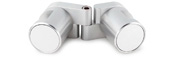 Standoff Fixed Hinge with Edge Grip &amp; Disc Cap- 1&quot; Diameter, Holds 1/2&quot; Thick Materials | GSOA1HE500