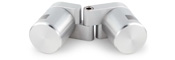 Standoff Fixed Hinge with Edge Grip &amp; Disc Cap- 1&quot; Diameter, Holds 1/4&quot; Thick Materials | GSOA1HTC250