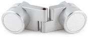 Standoff Fixed Hinge with Edge Grip &amp; Threaded Cap- 1-1/4&quot; Diameter, Holds 1/4&quot; to 1/2&quot; Thick Materials | GSOAEGHD