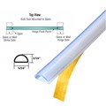 Gordon Glass&#174; Frameless Shower Door Translucent Silicone Bulb Seal with Pre-Applied Tape for 3/16" Gap - 95 in Long