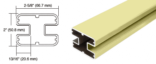 C.R. Laurence CRL Chromate (Unfinished) 48&quot; Long 2&quot; x 2-5/8&quot; Square 180&amp;ordm; Post | SP48CRM