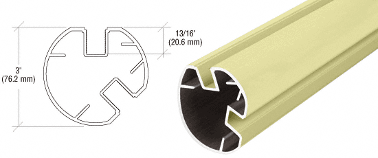 CRL Chromate (Unfinished) 72&quot; Long 2&quot; x 2-3/8&quot; Rectangular 135&amp;ordm; Post | SP572CRM | SP572CRM
