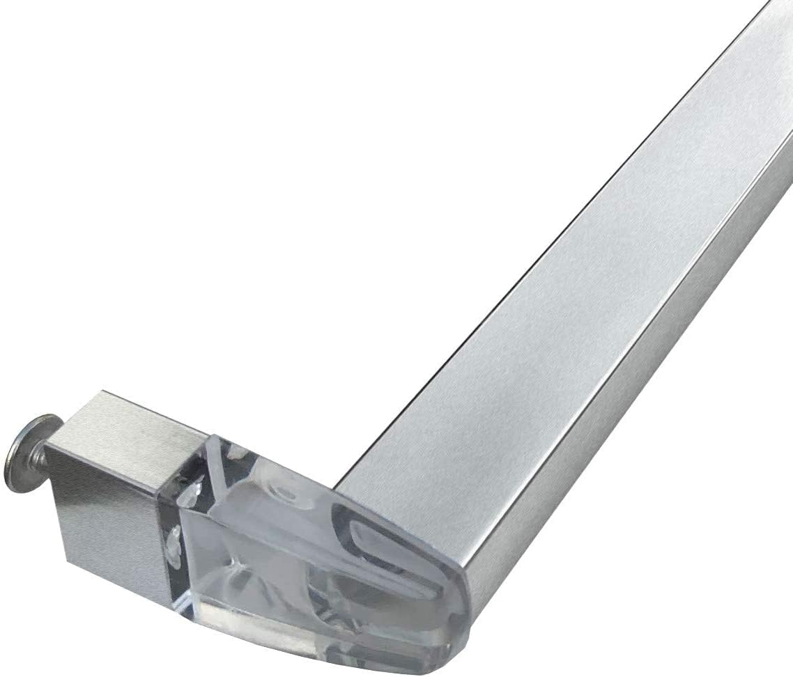 Gordon Glass™ 25&quot; Long Brushed Nickel Framed Sliding Shower Door Towel Bar with Clear Acrylic Brackets  | SP7281TB640BN25