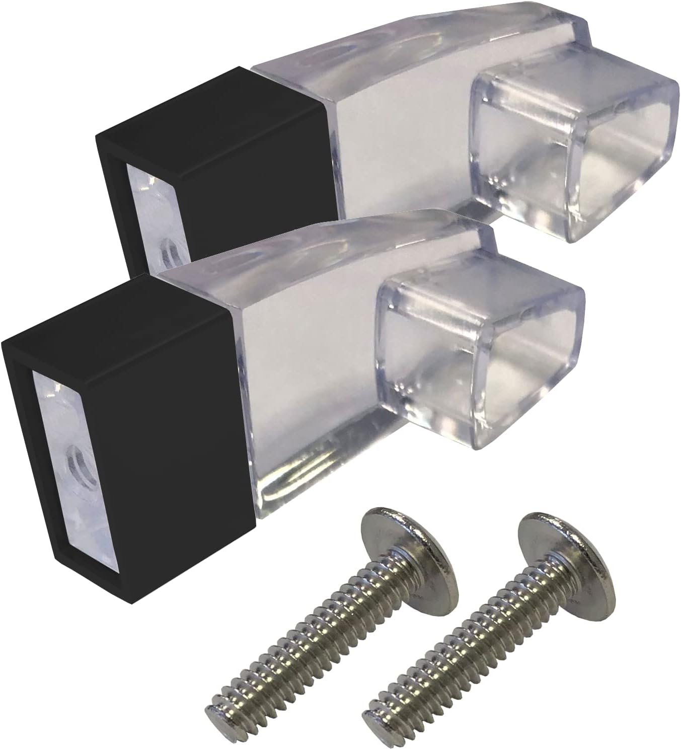 Clear Acrylic Towel Bar Brackets with Brushed Gold Finish Sleeve - Set of 2 | SPAB4125MB
