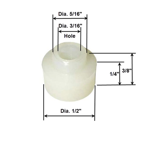 Shower Door Nylon Bushing for Framed Pivot Shower Doors | SPB12