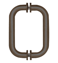 CRL Oil Rubbed Bronze 6&quot; Back-To-Back Solid Brass 3/4&quot; Diameter Pull Handles with Metal Washers | SPH60RB