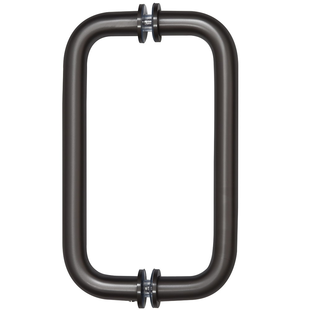 CRL Oil Rubbed Bronze 8&quot; Back-To-Back Solid Brass 3/4&quot; Diameter Pull Handles with Metal Washers | SPH80RB