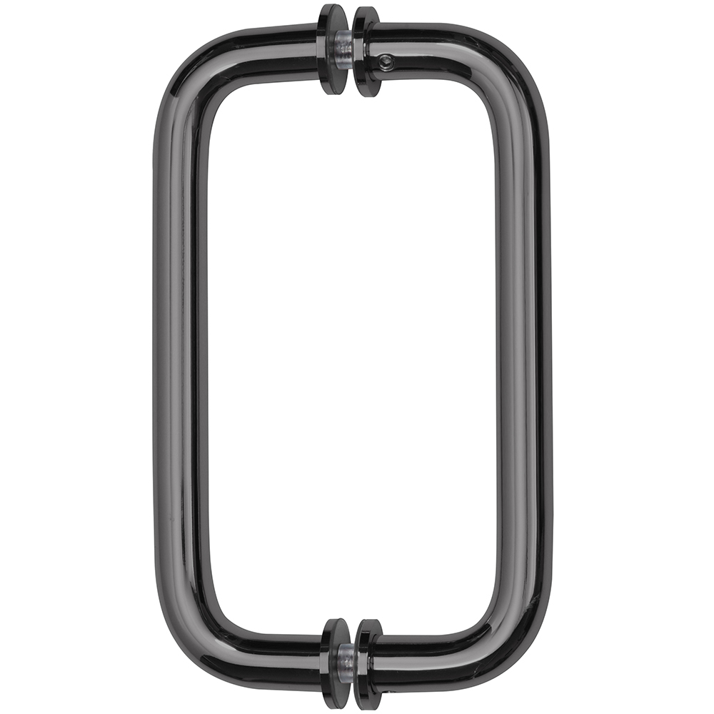 CRL Gun Metal 8&quot; Back-To-Back Solid Brass 3/4&quot; Diameter Pull Handles with Metal Washers | SPH8GM