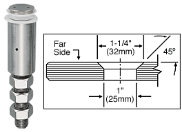 C.R. Laurence CRL Polished Stainless Post Mounted Stand-Off Spider Fitting | SPP0PS