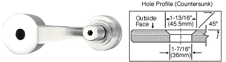 C.R. Laurence CRL Polished Stainless 1-Way Heavy Duty Post Mounted Spider Fitting | SPP1HPS