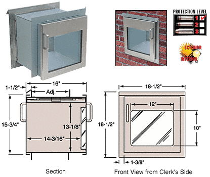C.R. Laurence CRL Package Receiver with Clear Vision Panel Door  Level 1 Protection | SPRVP1