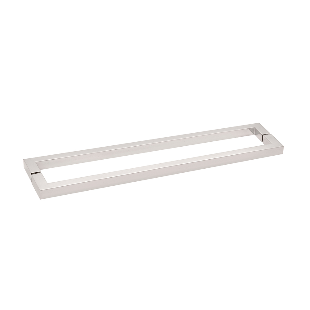 CRL Polished Nickel &quot;SQ&quot; Style 18&quot; Back-to-Back Towel Bar | SQ18X18PN