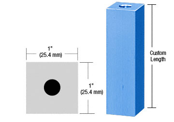 C.R. Laurence CRL Custom Painted 1&quot; Square Standoff Base Custom Length | SQ1CPT