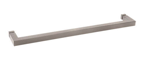 CRL Brushed Nickel &quot;SQ&quot; Series 24&quot; Square Tubing Mitered Corner Single-Sided Towel Bar | SQ24BN | SQ24BN