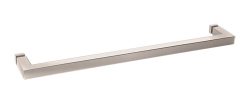 CRL Polished Nickel &quot;SQ&quot; Series 24&quot; Square Tubing Mitered Corner Single-Sided Towel Bar | SQ24PN | SQ24PN
