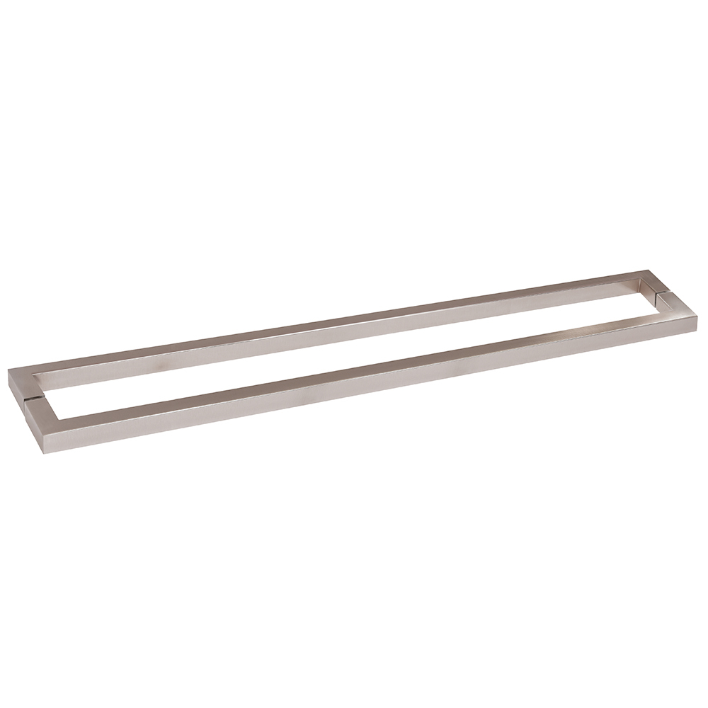 CRL Brushed Nickel &quot;SQ&quot; Style 24&quot; Back-to-Back Towel Bar | SQ24X24BN