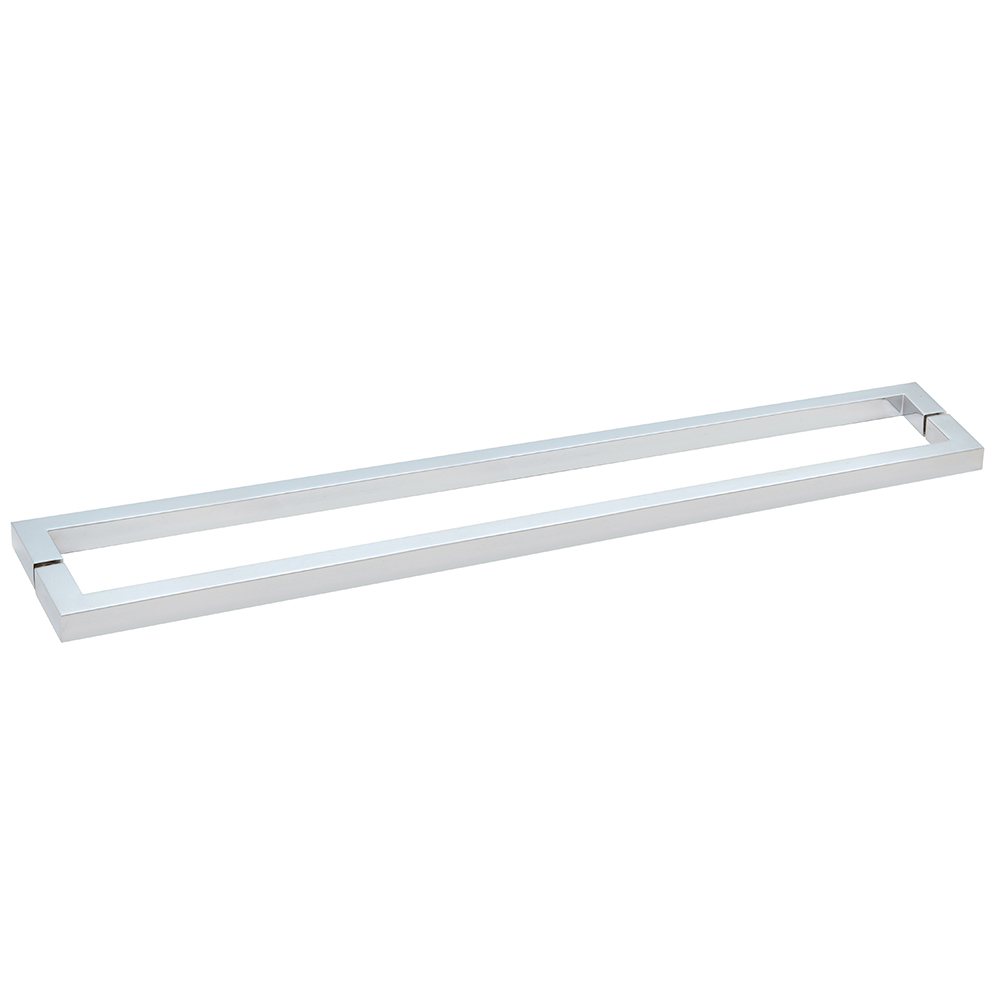 CRL Polished Chrome &quot;SQ&quot; Style 24&quot; Back-to-Back Towel Bar | SQ24X24CH