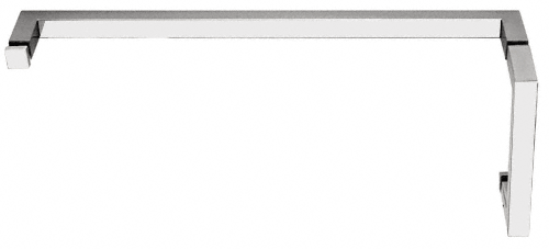 CRL Polished Chrome &quot;SQ&quot; Series Combination 6&quot; Pull Handle 18&quot; Towel Bar
 | SQ6X18CH
