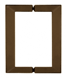 CRL Oil Rubbed Bronze 6&quot; x 6&quot; SQ Series Square Tubing Back-to-Back Pull Handle  | SQ6X60RB